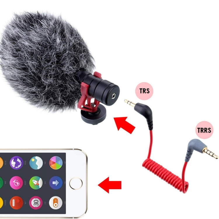 For BOYA / RODE SC7 TRS to TRRS Wireless Lavalier Microphone Cable