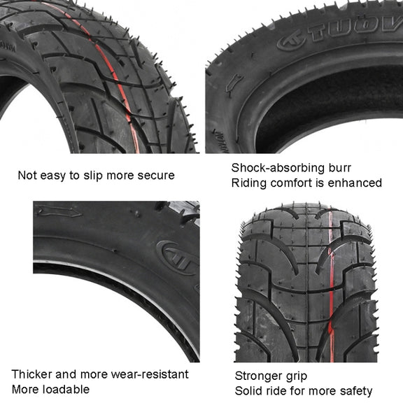 For KUGOO M4 TUOVT 80/65-6.5 10 inch Electric Skateboard Vacuum Explosion-Proof Outer Tire(Highway Tire)