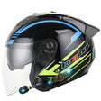 KUQIBAO Motorcycle Smart Bluetooth Sun Protection Double Lens Safety Helmet, Size: M(Bright Black Phantom Fiber+Black Tail) - free shipping - PMC TechLife - Order now!
