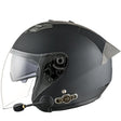 KUQIBAO Motorcycle Smart Bluetooth Sun Protection Double Lens Safety Helmet, Size: M(Matte Black+Gray Tail) - free shipping - PMC TechLife - Order now!