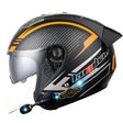 KUQIBAO Motorcycle Smart Bluetooth Sun Protection Double Lens Safety Helmet, Size: L(Matte Black Phantom Fiber+Black Tail) - free shipping - PMC TechLife - Order now!