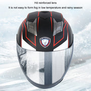 KUQIBAO Motorcycle Smart Bluetooth Sun Protection Double Lens Safety Helmet, Size: L(Matte Black)