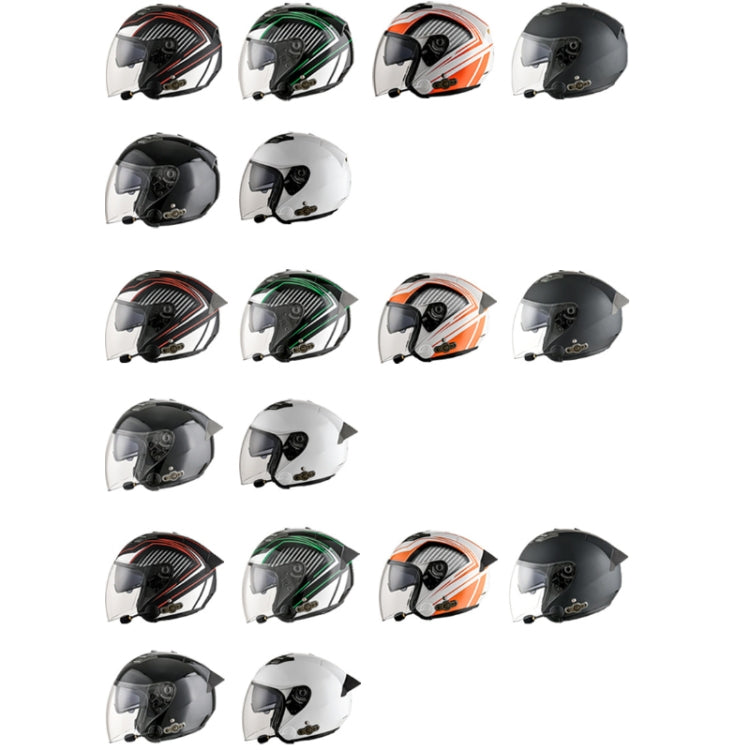 KUQIBAO Motorcycle Smart Bluetooth Sun Protection Double Lens Safety Helmet, Size: XXL(White+Black Tail)