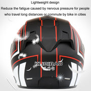 KUQIBAO Motorcycle Smart Bluetooth Sun Protection Double Lens Safety Helmet, Size: L(Matte Black)