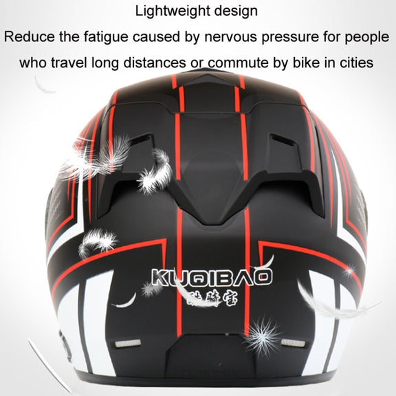 KUQIBAO Motorcycle Smart Bluetooth Sun Protection Double Lens Safety Helmet, Size: L(Matte Black)