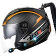KUQIBAO Motorcycle Bluetooth Headset Double Lens Helmet With Braid, Size: M(Fruits Black Phantom Fiber) - free shipping - PMC TechLife - Order now!