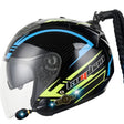 KUQIBAO Motorcycle Bluetooth Headset Double Lens Helmet With Braid, Size: M(Bright Black Phantom Fiber) - Helmets by KUQIBAO | Online Shopping South Africa | PMC TechLife | Buy Now Pay Later Mobicred