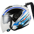 KUQIBAO Motorcycle Bluetooth Headset Double Lens Helmet With Braid, Size: M(White Phantom Fiber) - free shipping - PMC TechLife - Order now!