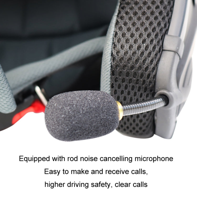 KUQIBAO Motorcycle Bluetooth Headset Double Lens Helmet With Braid, Size: L(Fruits Black Phantom Fiber)