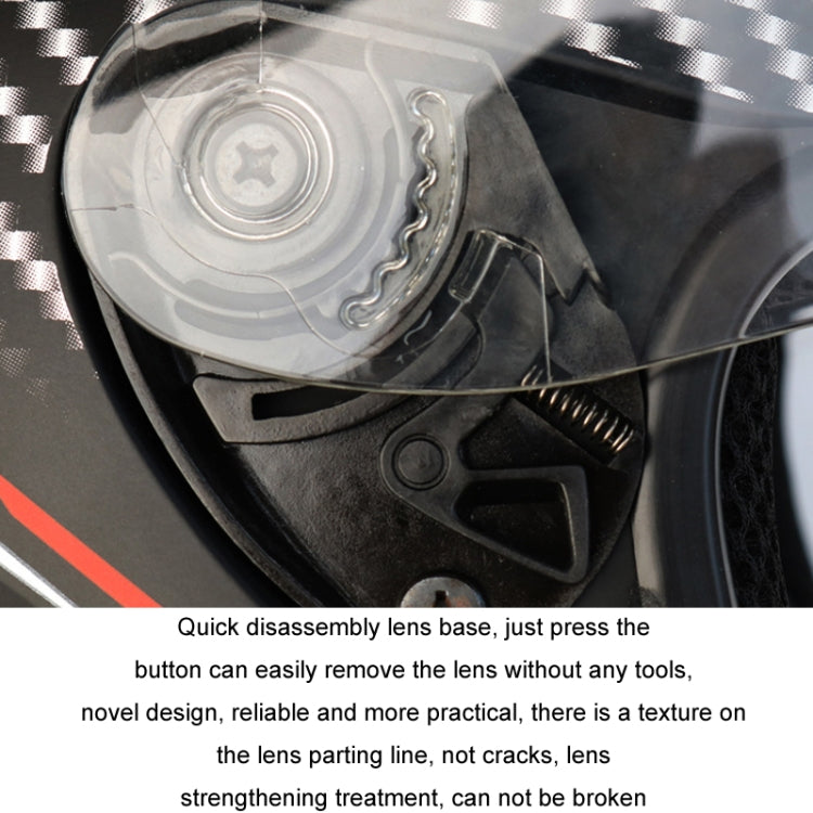 KUQIBAO Motorcycle Bluetooth Headset Double Lens Helmet With Braid, Size: XL(Fruits Black Phantom Fiber)