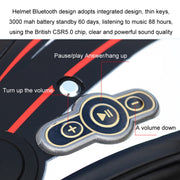 KUQIBAO Motorcycle Bluetooth Headset Double Lens Helmet With Braid, Size: XL(Scrub Black)