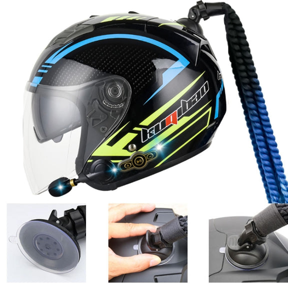 KUQIBAO Motorcycle Bluetooth Headset Double Lens Helmet With Braid, Size: XL(White)