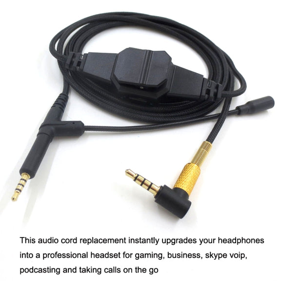 2m For BOSE 700 / QC25 / QC35 / OE2 3.5mm to 2.5mm Gaming Headset Audio Cable(Black)