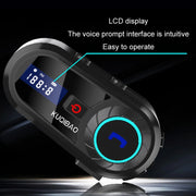 KUQIBAO Motorcycle Helmet Water-resistant Bluetooth-compatible Headset With Screen(Hard Microphone)