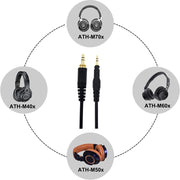 2m For ATH-M50X / M40X / M60X / M70X Headset Audio Cable Replacement Cable(Black)