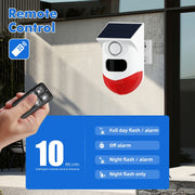 CT80R USB Upgrade Model Infrared Motion Detector Solar Outdoor PIR Wireless Strobe Siren Detector Sound Alarm