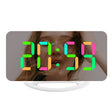 TS-8201 LED Digital Mirror Alarm Clock Big Screen Dual USB Desktop Table Clock, Color: RGB Display White Shell - free shipping - PMc TechLife - Order now!