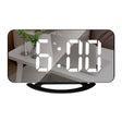 TS-8201 LED Digital Mirror Alarm Clock Big Screen Dual USB Desktop Table Clock, Color: Black Shell White Light - Alarm Clocks by PMc TechLife | Online Shopping South Africa | PMc TechLife | Buy Now Pay Later Mobicred