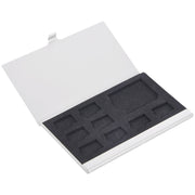 1SD+ 8TF  Aluminum Micro SD Cards Holder Pin Storage Box 9 solts for SD/ SIM/TF Memory Card(Silver)