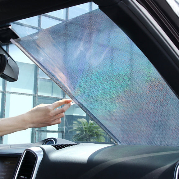 50x125cm Mesh Black Suction Cup Telescopic Car Sun Protection Blackout Curtain