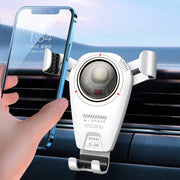 S-06 Car Air Outlet Gravity Holder Retractable Rotating Mobile Phone Bracket(Black)