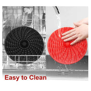 Air Fryer Reusable Silicone Liner Mat Non-Stick Steamer Pad Kitchen Accessories Square Black 23cm