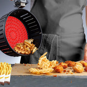 Air Fryer Reusable Silicone Liner Mat Non-Stick Steamer Pad Kitchen Accessories Square Black 23cm