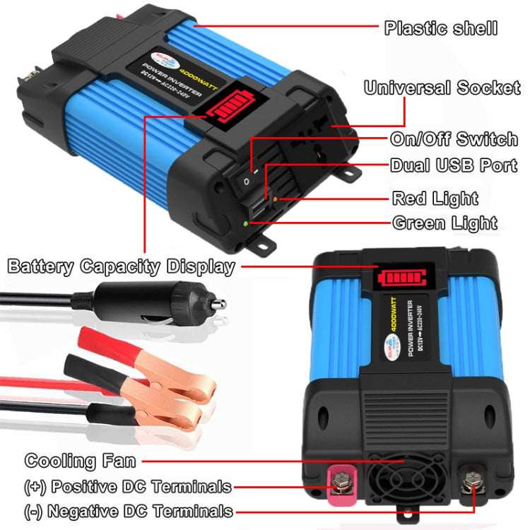12V-220V 300W  SOLIKE TECH Vehicle Inverter Sine Wave Convertor Auto Inverter