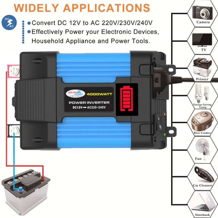 12V-220V 300W  SOLIKE TECH Vehicle Inverter Sine Wave Convertor Auto Inverter