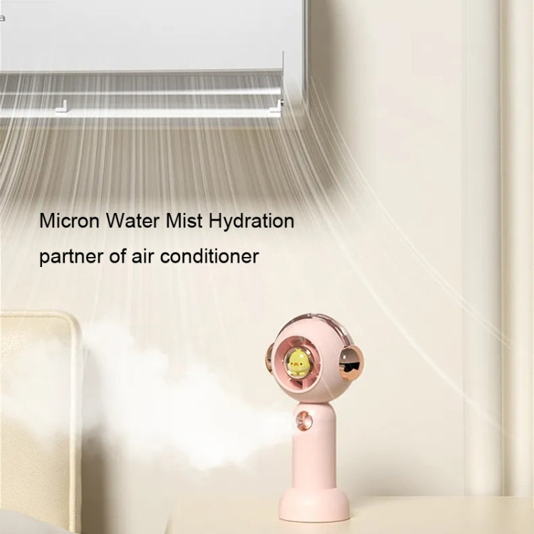Without Blade Spray Handheld Children Small Fan(White)