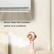 Without Blade Spray Handheld Children Small Fan(White)