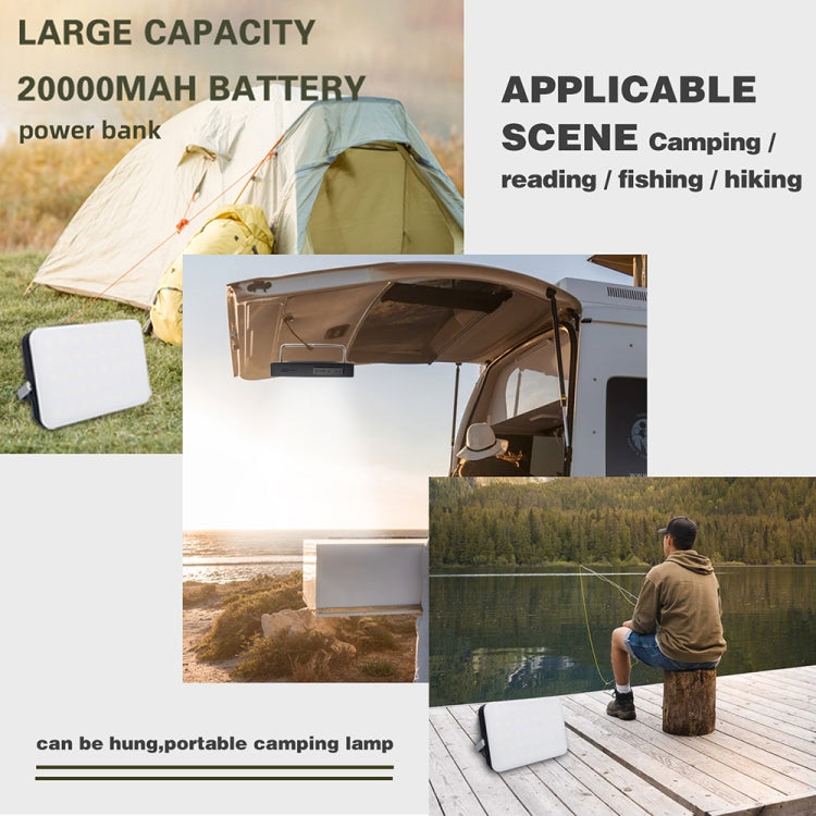 Outdoor Camping LED Light Water-resistant USB Rechargeable Lighting(Black)