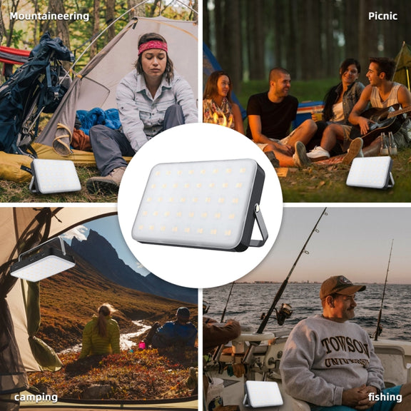 Outdoor Camping LED Light Water-resistant USB Rechargeable Lighting(Black)