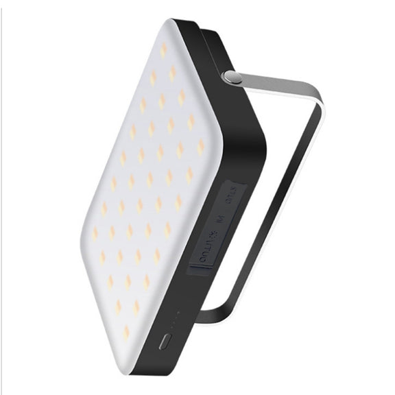 Outdoor Camping LED Light Water-resistant USB Rechargeable Lighting(Black)