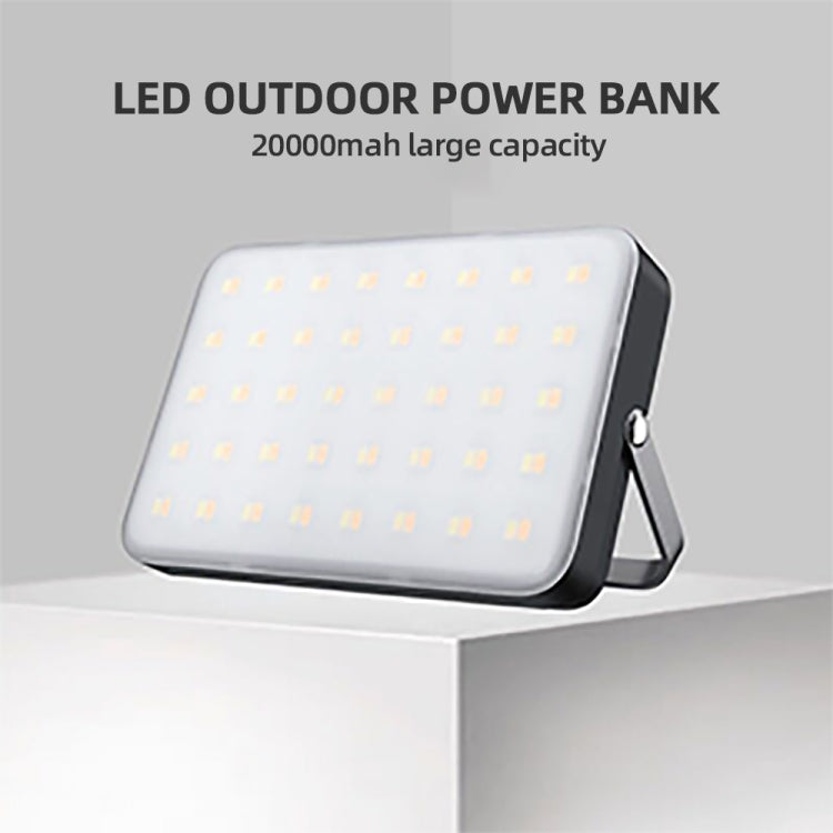 Outdoor Camping LED Light Water-resistant USB Rechargeable Lighting(Black)