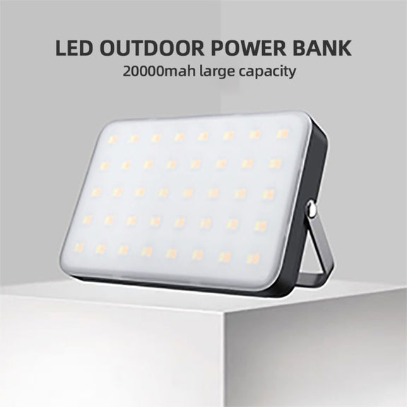 Outdoor Camping LED Light Water-resistant USB Rechargeable Lighting(Black)