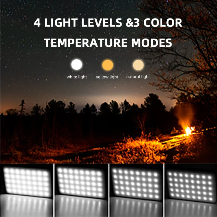 Outdoor Camping LED Light Water-resistant USB Rechargeable Lighting(Black)