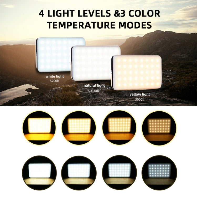 Outdoor Camping LED Light Water-resistant USB Rechargeable Lighting(Black)