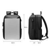 EVA Hard Shell Expandable Laptop Backpack with USB Port Multifunctional Business Travel Backpack(Black)