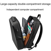 EVA Hard Shell Expandable Laptop Backpack with USB Port Multifunctional Business Travel Backpack(Black)