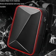 EVA Hard Shell Expandable Laptop Backpack with USB Port Multifunctional Business Travel Backpack(Black)