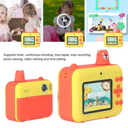 IPS 2.36 inch LED HD Display 1080P Childrens Camera Thermal Printing Instant Camera(Yellow)