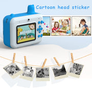 IPS 2.36 inch LED HD Display 1080P Childrens Camera Thermal Printing Instant Camera(Yellow)