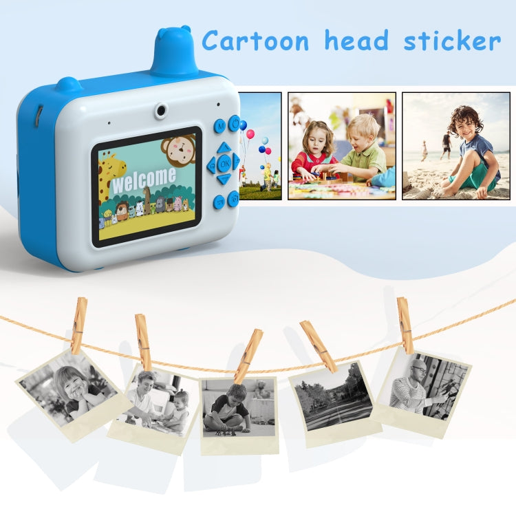 IPS 2.36 inch LED HD Display 1080P Childrens Camera Thermal Printing Instant Camera(Yellow)