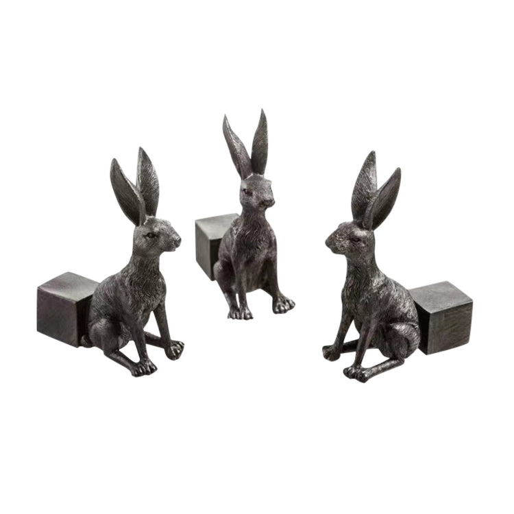 3pcs/set Flower Pot Feet Stand Animal Shape Resin Plant Pots Risers Pad(Rabbit)
