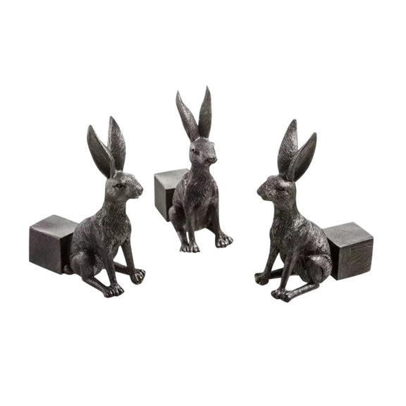 3pcs/set Flower Pot Feet Stand Animal Shape Resin Plant Pots Risers Pad(Rabbit)
