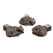 3pcs/set Flower Pot Feet Stand Animal Shape Resin Plant Pots Risers Pad(Cat)