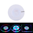 100x10mm Round USB Charging LED Light Up Acrylic Coaster Transparent Crystal Base(Colorful Light) - Car Drink Holders by PMC TechLife | Online Shopping South Africa | PMC TechLife | Buy Now Pay Later Mobicred