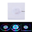 100x10mm Square USB Charging LED Light Up Acrylic Coaster Transparent Crystal Base(Colorful Light) - Car Drink Holders by PMC TechLife | Online Shopping South Africa | PMC TechLife | Buy Now Pay Later Mobicred