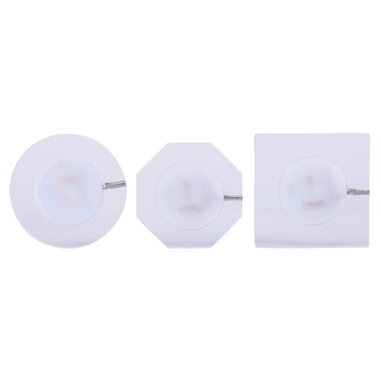 100x10mm Square USB Charging LED Light Up Acrylic Coaster Transparent Crystal Base(White Light)